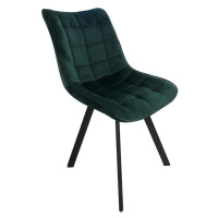 Židle W132 zelená nohy černé