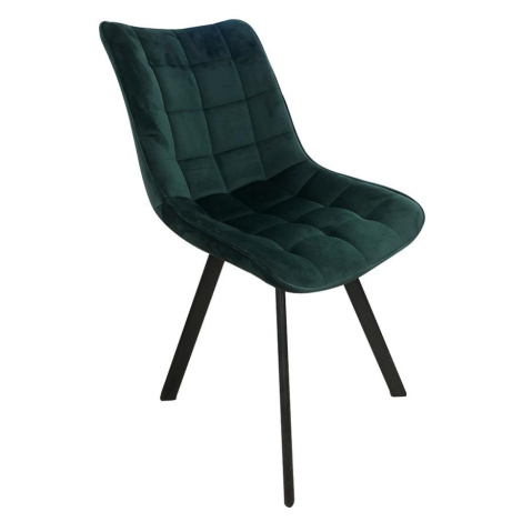 Židle W132 zelená nohy černé BAUMAX