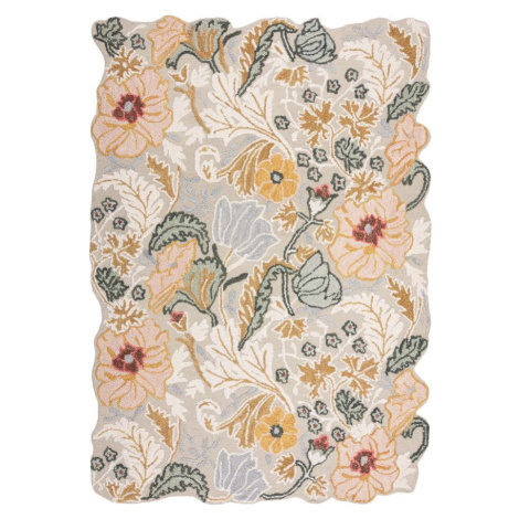 Světle růžový ručně tkaný vlněný koberec 200x290 cm Daphne Shaped Floral – Flair Rugs