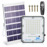 Set LED reflektor 50W + Solární panel 6V/6W s dálkovým ovládáním | 1500lm, 3000mAh, IP66