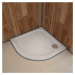 Stacato ETERMY sprchová vanička z litého mramoru, čtvrtkruh, 80x80cm, R55