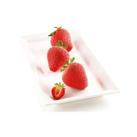 Silikomart Silikonová pečicí forma na mini dortíky Silikomart Fragola E Panna 6ks | jahody