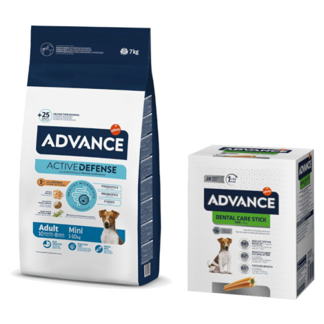 Advance granule, 7 kg + Advance Dog Dental Mini Sticks 360 g zdarma - Mini Adult Affinity Advance Veterinary Diets