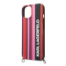 Karl Lagerfeld KLHCP14SSTSTP hard silikonové pouzdro iPhone 14 6.1" pink Color Stripes Strap