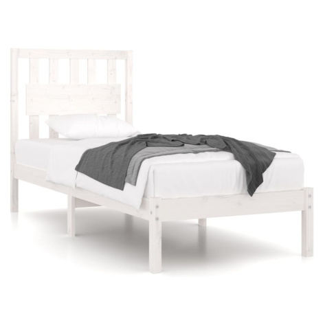 vidaXL Rám postele bílý masivní borovice 90 x 190 cm jednolůžko