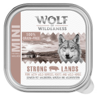 Výhodné balení Wolf of Wilderness Adult 24 x 150 g vanička - Strong Lands - vepřové