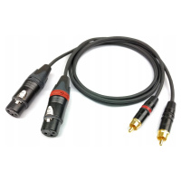 Cordial Kabel 2x Xlr Samice Rca Neutrik 5m