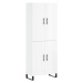 vidaXL Skříň highboard lesklá bílá 69,5 x 34 x 180 cm kompozitní dřevo