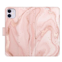 iSaprio flip pouzdro RoseGold Marble pro iPhone 11