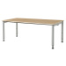 mauser Obdélníkový stůl s nohami z kruhové trubky, v x š 650 - 850 x 1800 mm, deska s javorovým 
