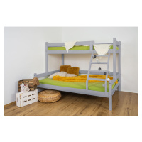 Vyspimese.CZ Dětská postel Bela patrová Rozměr: 120x200 cm, Barva: šedá