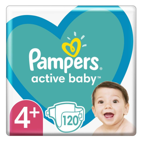 PAMPERS Active Baby Pleny jednorázové 4+ (10-15 kg) 120 ks - MEGA PACK