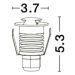 NOVA LUCE venkovní zapuštěné svítidlo do země BANG nikl satén hliník LED 1W 3000K IP67 100-240V 