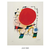 Umělecký tisk Rudé Slunce, Joan Miró, 60 × 80 cm