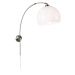 Chytrá nástěnná ocelová oblouková lampa s bílým stínidlem včetně Wifi A60 - Luk
