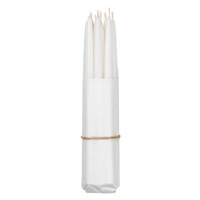 Dlouhé máčené svíčky 10 ks průměr 1,2 cm Broste SMOOTH - bílé