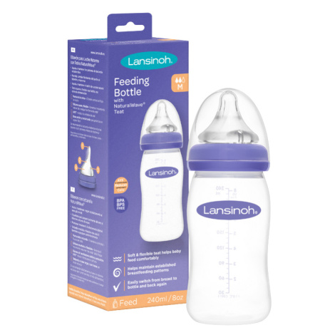 LANSINOH Lahev kojenecká s NaturalWaveTM savičkou (M) 240 ml