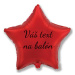 Personal Fóliový balón s textem - Červená hvězda 45 cm
