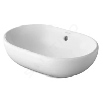 DURAVIT Bathroom_Foster Umyvadlo na desku 495x350 mm, s přepadem, bez otvoru pro baterii, bílá 0