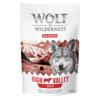 Výhodné balení Wolf of Wilderness Snack - Wild Bites 3 x 180 g - MINI High Valley - hovězí a kuř