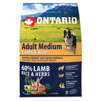 Ontario Adult Medium Lamb&Rice granule 2,25 kg