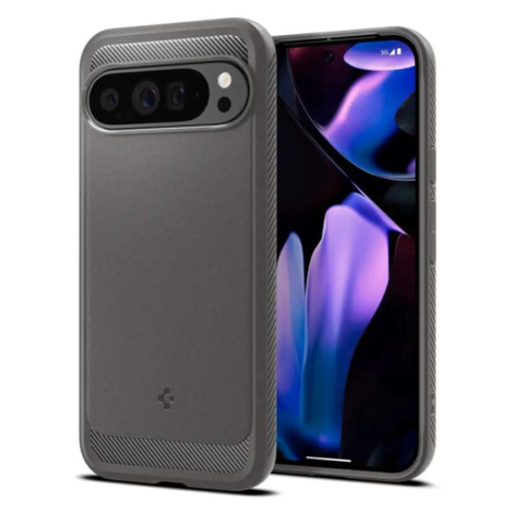 Silikonový obal na Google Pixel 9 PRO XL Spigen Rugged Armor Mramorově šedý