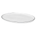 Oválný talíř 30 cm Broste SALT - bílý/černý