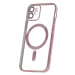 Silikonové TPU pouzdro Mag Color Chrome pro Apple iPhone 12, růžovo zlatá