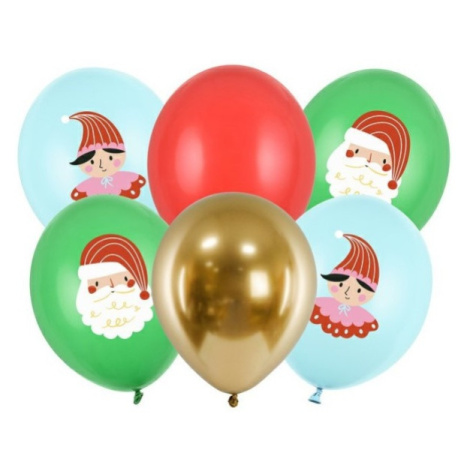 Vánoční balónky latexové Candy land 30 cm 6 ks PartyDeco