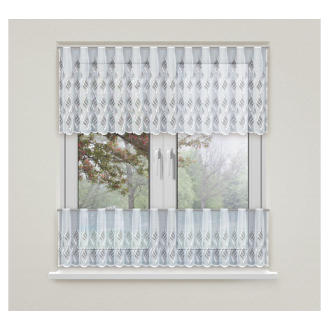 Dekorační vitrážová žakárová záclona ROSALIE 60 bílá 300x60 cm (cena za vrchní díl) MyBestHome MyBestHome PRO