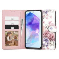 Knížkový obal na Samsung Galaxy A55 5G Tech-Protect Wallet Blosoom Flower