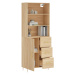 vidaXL Skříň highboard dub sonoma 69,5 x 34 x 180 cm kompozitní dřevo