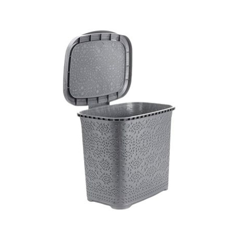 Mega Plast, Košík na prášek MONAKO, 29 × 26 × 23 cm, šedá metalíza MEGAPLAST