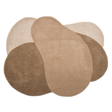 Hnědý vlněný koberec 110x140 cm Denton – Bloomingville