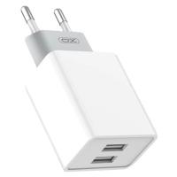 Nabíječka XO L65 wall charger, 2x USB + USB cable (white) (6920680871322)