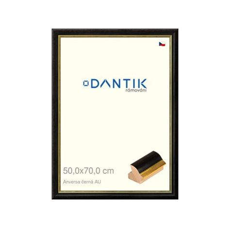 DANTIK rámeček 50 × 70, ANIVERSA černý AU plexi čiré