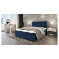SFAB Kontinentální čalouněná postel MERCURY (180x200 cm) Barva látky: Modrá (Riviera 81)