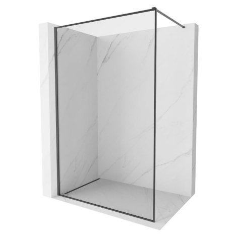 MEXEN/S Kioto-XF Sprchová zástěna WALK-IN s rámem 100 x 202, transparent 10 mm, grafit kartáčova