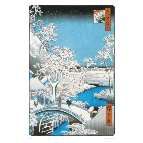Plakát, Obraz - Hiroshige - The Drum Bridge, (61 x 91.5 cm) GB Eye