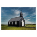 Fotografie Black Church in Iceland, Kristvin Gudmundsson, (40 x 26.7 cm)