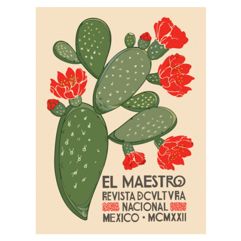 Plakát, Obraz - El Maestro Magazine Cover No.1 (Mexican Art / Cactus), 30 × 40 cm Europosters