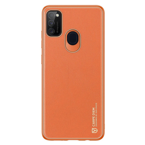 Dux Ducis Yolo elegantní obal z eko kůže Samsung Galaxy M30s oranžový DUX DUCIS SKIN