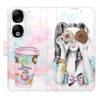 iSaprio Flip pouzdro Donut Worry Girl pro Honor 90 5G