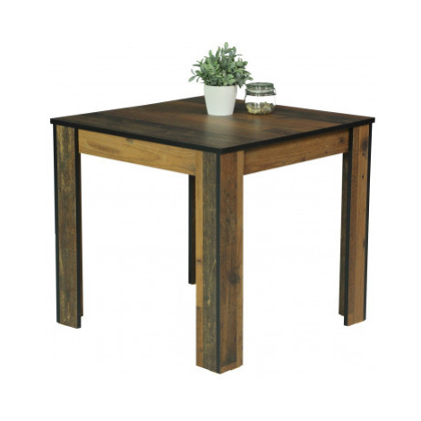Jídelní stůl Erika 80x80 cm, vintage optika dřeva Asko