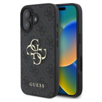 Guess PU 4G Metal Logo kryt pro iPhone 16 Plus šedý