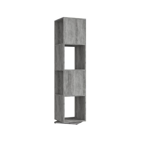 Shumee otočná skříňka betonově šedá 34,5×34,5×147,5 cm dřevotříska, 339559