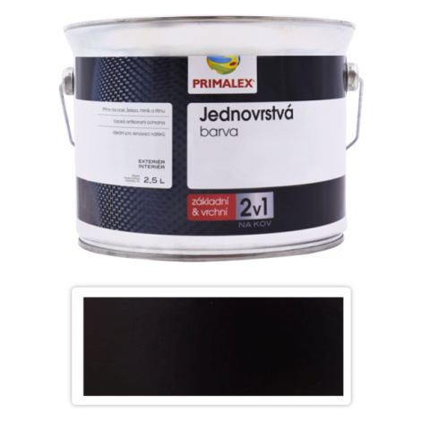 PRIMALEX 2v1 - syntetická antikorozní barva na kov 2.5 l Černá