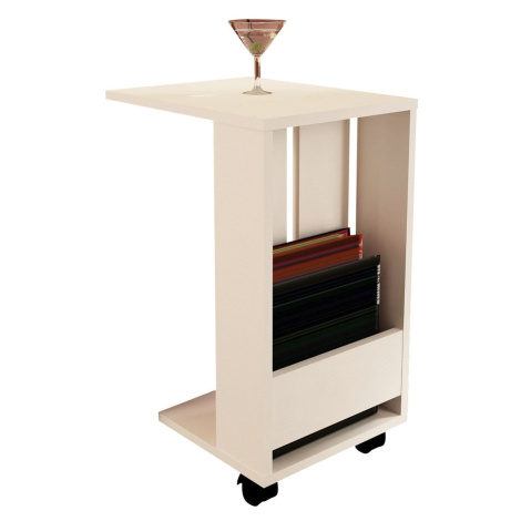 Kalune Design Odkládací stolek Sah bílý