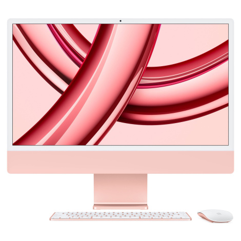 Apple iMac 24" 4,5K Retina /M3 8-core/8GB/256GB SSD/8-core GPU, růžová - MQRD3CZ/A
