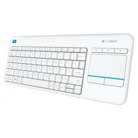 Logitech K400 Plus - bílá - Bezdrátová klávesnice s touchpadem LG